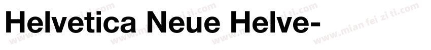 Helvetica Neue Helve字体转换